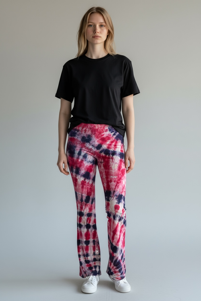 Ladies tie dye yoga pants