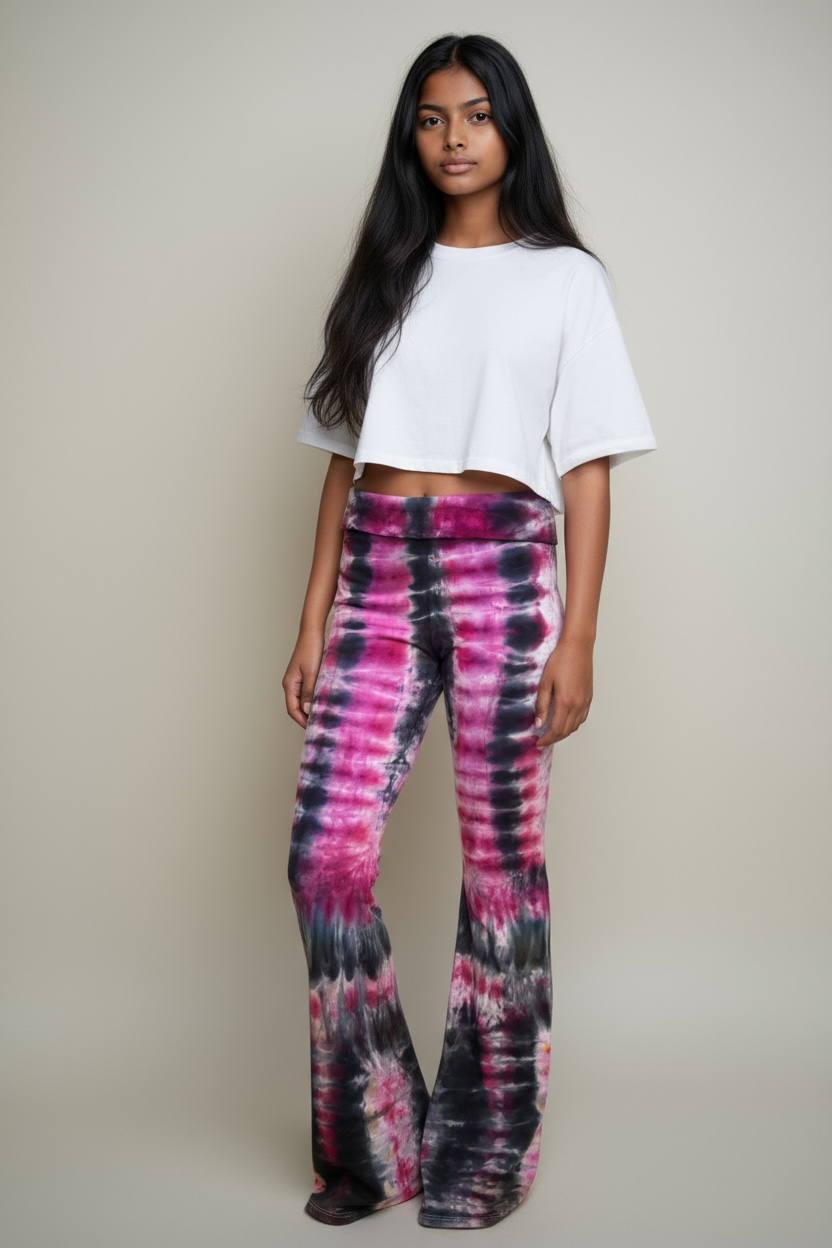 Ladies tie dye yoga pants