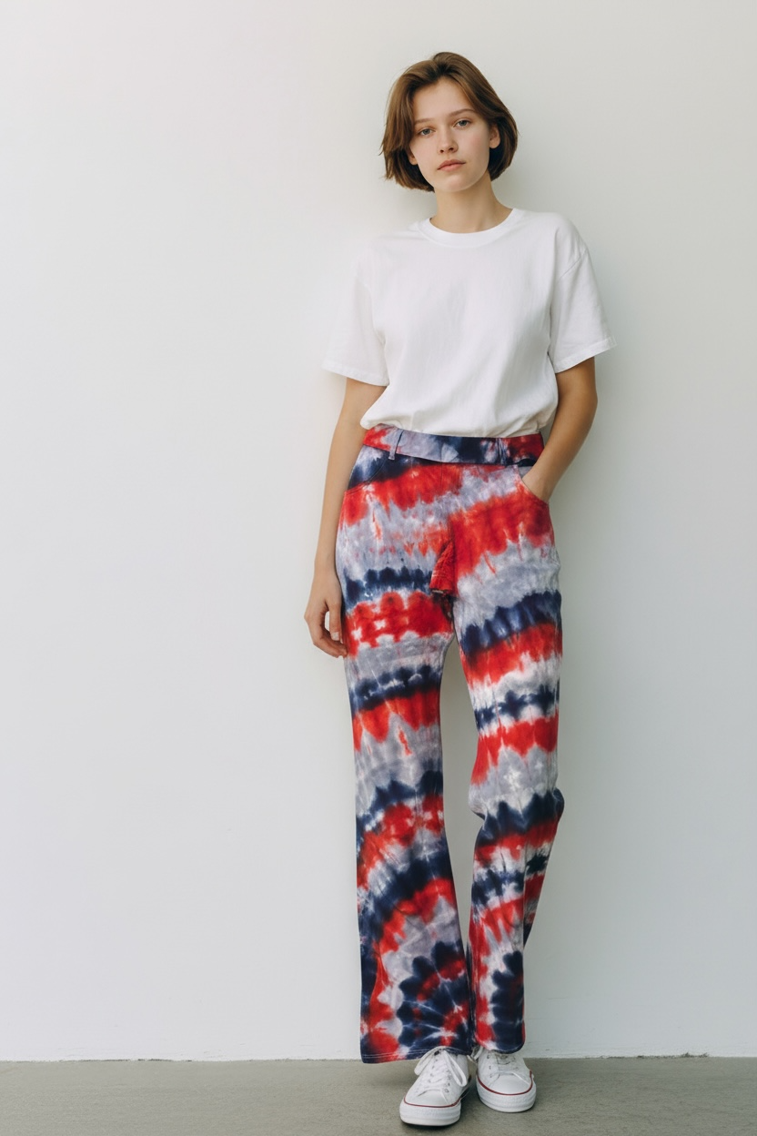 Ladies tie dye yoga pants