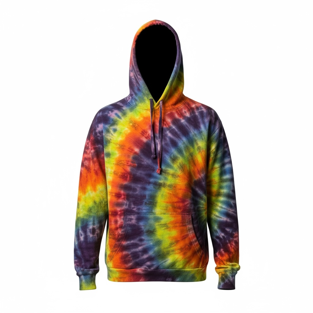 Rainbow tie dye hoodie