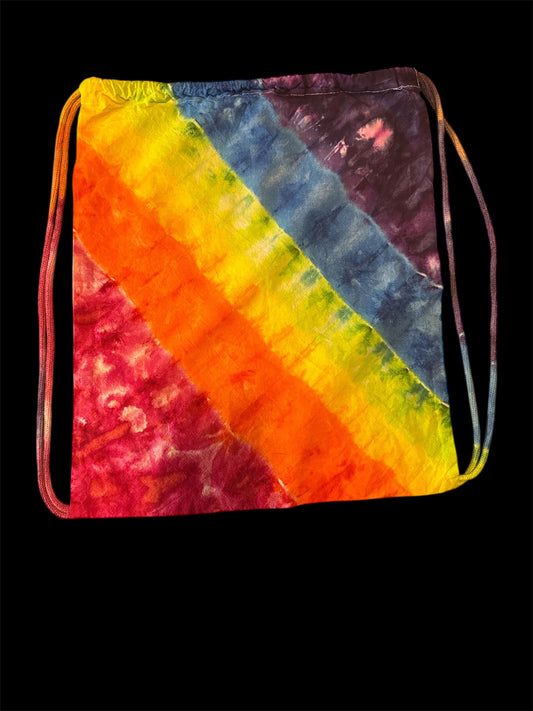 Rainbow drawstring backpack
