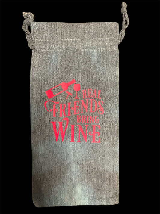 Drawstring wine bag