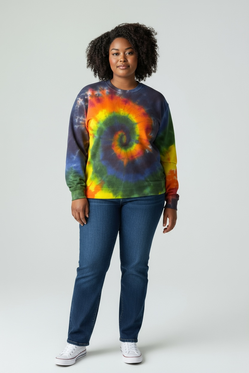 Tie dye rainbow sweatshirt