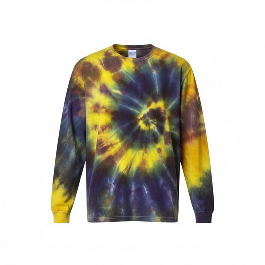 Long sleeved tie dye spiral