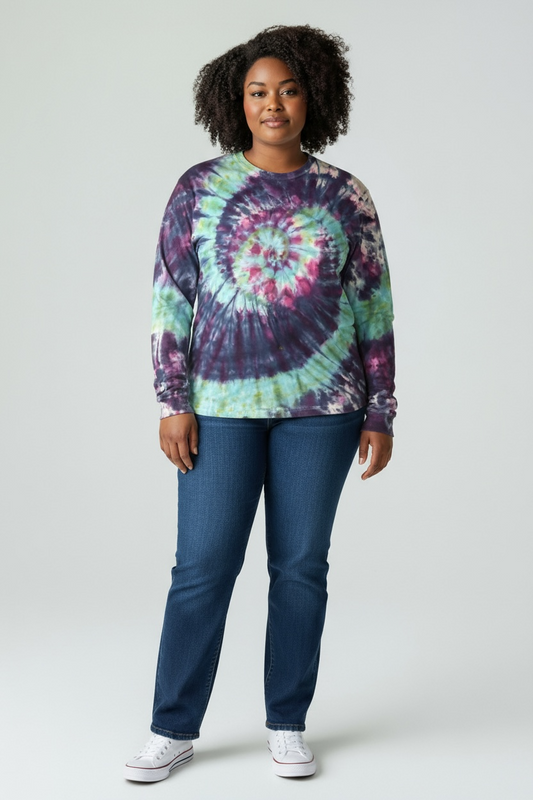 Long sleeved tie dye
