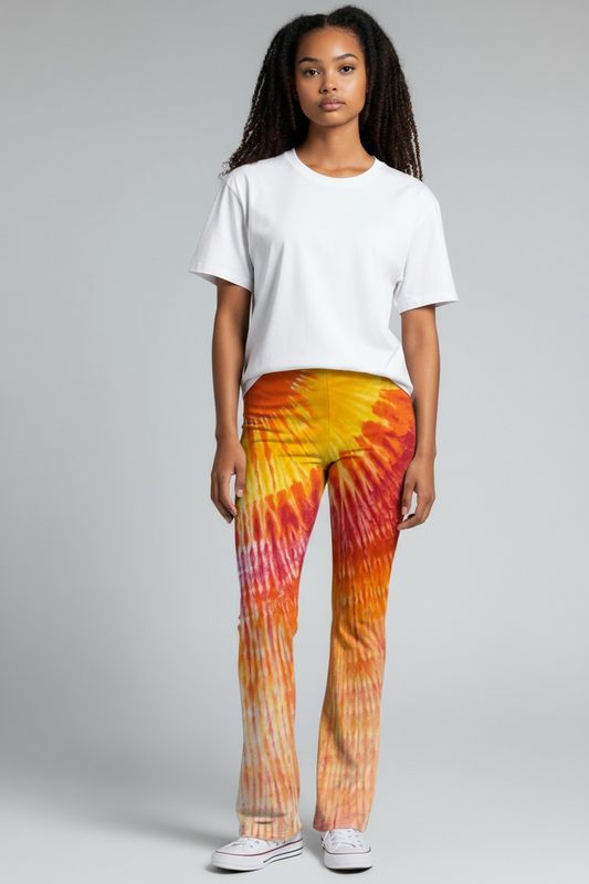 Ladies tie dye yoga pants