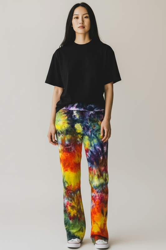 Ladies tie dye yoga pants