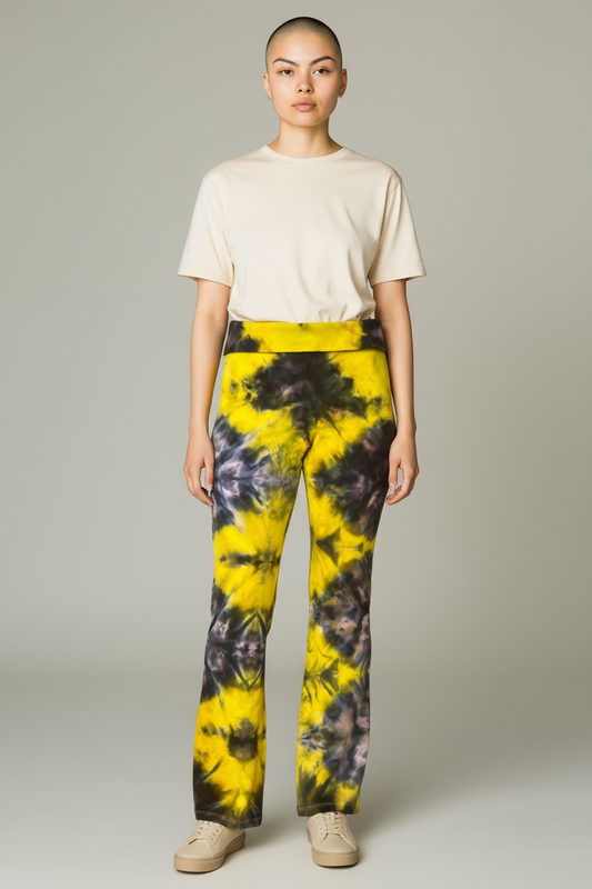 Ladies tie dye yoga pants