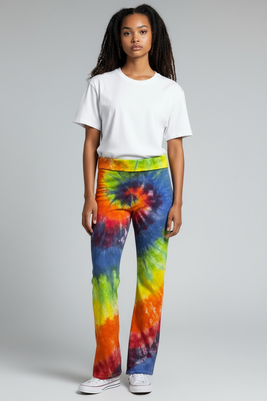 Ladies tie dye yoga pants